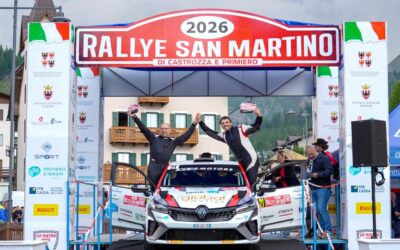 Michał Streer i Daniel Dymurski na podium Rally San Martino di Castrozza 2026
