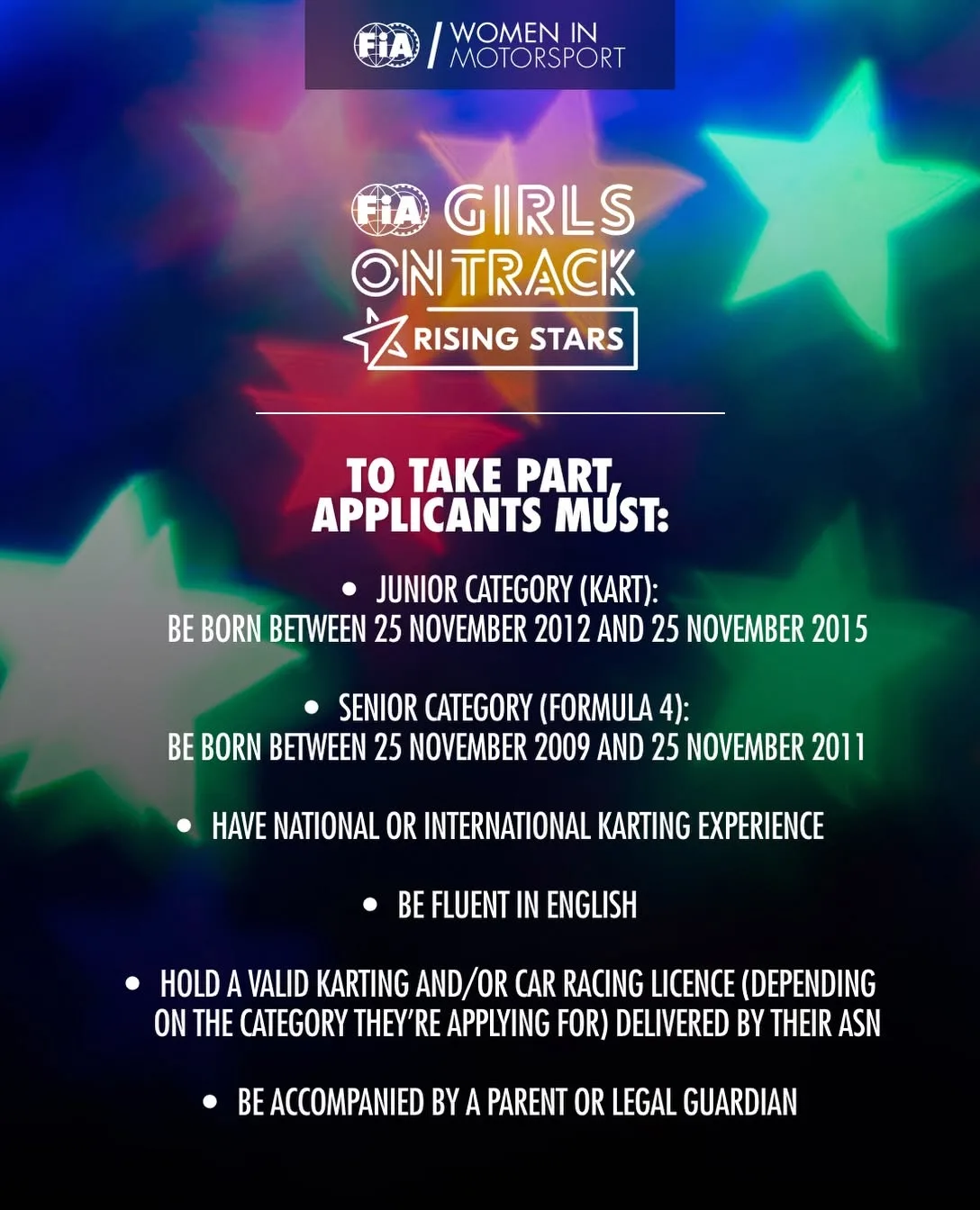 Trwa nabór do FIA Girls on Track Rising Stars 2026